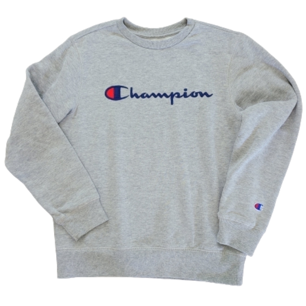 Champion Gray Heritage Crew Neck Pullover